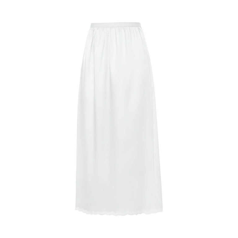 Full Slip, White Cotton Slip Full Length, Maxi White Underdress