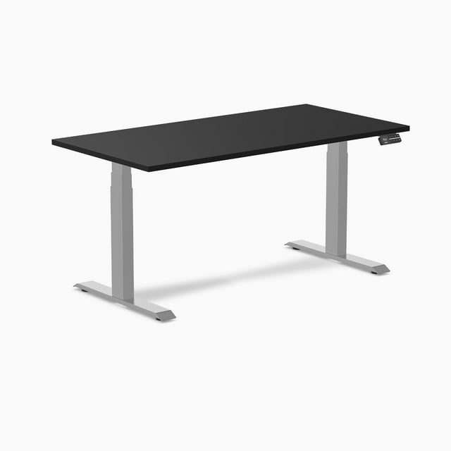 Desky Alpha Dual Sit Stand Gaming Desk - Straight Edge / 59.1" x 29.5" / Grey