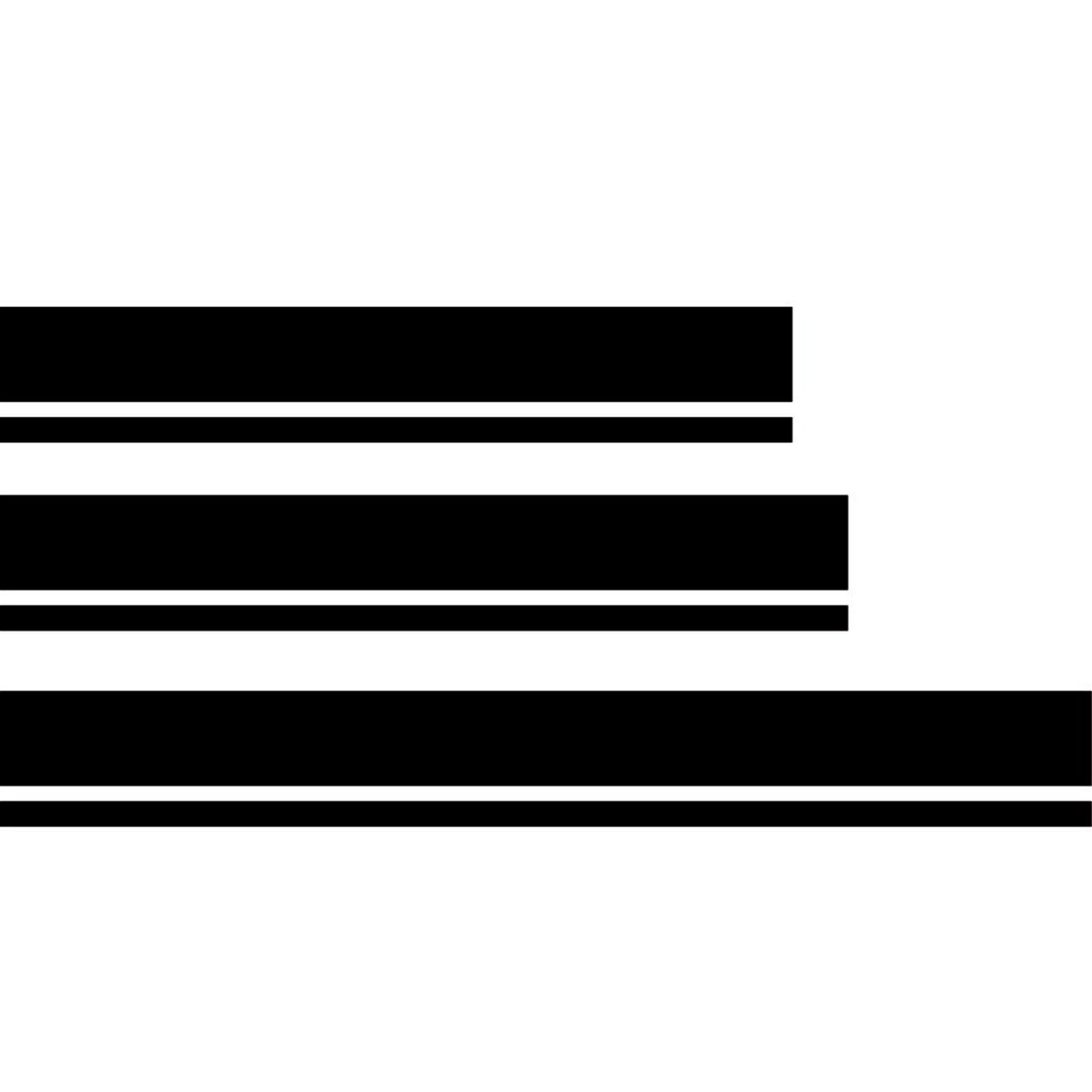 Andoer Racing Stripes Sticker Car Hood Roof Trunk Vinyl Decal Sticker