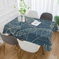thumbnail image 4 of SKYSONIC 60”x90" Square Tablecloth with Beautiful Blue Lace for Christmas Prints, Anti-Wrinkle and Smooth Table Cloth for Kitchen/Home Decoration, 4 of 7