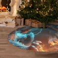 thumbnail image 5 of Defioc Dragon And White Tiger for Christmas Tree Skirt Snowman Xmas Tree Skirt Farmhouse Christmas Decorations Tree Mat for Holiday Party Decor-36", 5 of 6