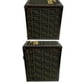 thumbnail image 5 of Pre-Owned FENDI Zucca FF pattern canvas and leather handbag, vanity bag, makeup box in brown..., 5 of 9