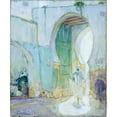 thumbnail image 2 of Henry Ossawa Tanner 12x14 Black Ornate Wood Framed Double Matted Museum Art Print Titled: Gateway, Tangier (C.1912), 2 of 5