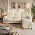 thumbnail image 2 of Homall Cloud Modular Sectional Sofa 3 Seat L-Shaped Cloud Oversized Sofa Couch for Living Room, Apartment and Small Space,Corduroy Beige, 2 of 7