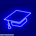 thumbnail image 2 of Craftnamesign Graduation Cap Neon Sign, Class of 2024 Led sign, Grad Party Decor, 2 of 4