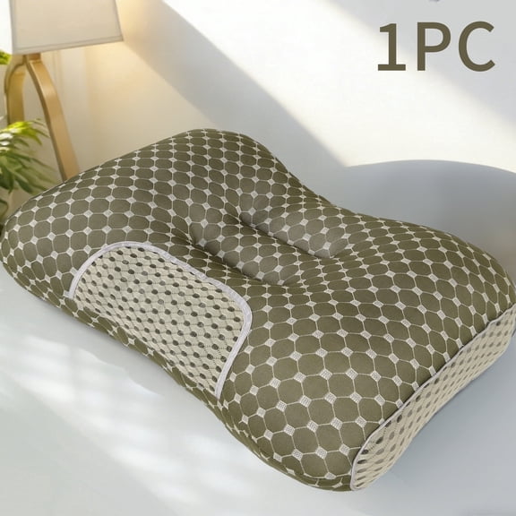 Pillows for sleeping Cervical Neck Pillow for Neck Pain Relief Ergonomic Orthopedic Pillows for Neck Pain Cervical Neck Pillow for Side Back Stomach Sleepers(Green 1psc)