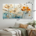 thumbnail image 4 of Designart "Teal Orange botanic particles II" Abstract Botanicals Wall Art Prints Set, 4 of 5