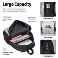 thumbnail image 4 of Pofeuu Lavender and Butterfly Print Backpack Travel Backpacks With Lunch Bag Pencil Bag Set 3 pcs Set Cartoon Backpack, 4 of 7