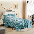 thumbnail image 2 of THD Roar Dinosaur Printed Kids Bed Sheets - 4 Piece Patterned Bed Sheet Set - Wrinkle Resistant & Ultra Soft - Fits Mattresses up to 15 Inches Deep - Full, 2 of 6