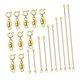 thumbnail image 3 of Cierre y cierre de collar con hebilla de aleación, conector extraíble para hacer joyas. Oro, 3 of 9