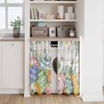 thumbnail image 6 of Easter Eggs Kitchen Curtain for Berdoom Living Room Cafe 45 Inch Length, Spring Flowers Eucalyptus Leaves Wooden Grain Tiers Curtains Light Filtering Drapes Window Treatment 2 Panels 52"Wx45"L, 6 of 8
