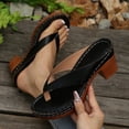 thumbnail image 2 of Willtoo Chunky Heel Sandals for Women Summer Dressy 2026 Arch Support Comfortable Orthopedic Slip-On Open Toe Heeled Flip Flops Bridal Party Wedding Shoes Casual Wedge Thong Sandals, 2 of 3