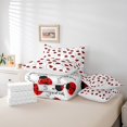 thumbnail image 5 of Manfei Ladybird Ladybug 7-Piece Twin Bedding Sets,Kawaii Animal Bedding Comforter Set,Black Red Breathable Sheet Sets,Lightweight Cute Bedroom Decoration,Reversible, 5 of 7