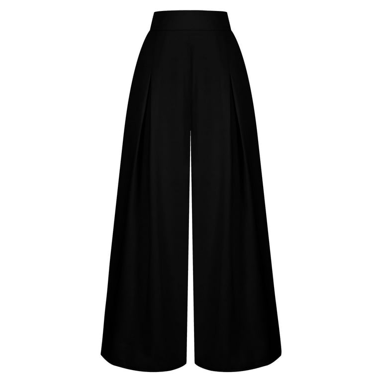 ShomPort Women's Palazzo Pants Summer Dressy Back Elastic ShomPort Women's Palazzo Pants Summer Dressy Back Elastic