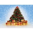 thumbnail image 6 of Ambesonne Christmas Soap Dispenser & Toothbrush Holder Set, Fir Tree Snowy Weather, 2 Pcs, Blue and Mustard, 6 of 6