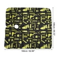 thumbnail image 4 of Unique Bargains Cape de Coiffure Imperméable Professionnelle 160x140cm Polyester Taffetas Jaune, 4 of 7
