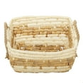 thumbnail image 4 of DecMode 16"W, 14"H Sea Grass Contemporary Storage Basket, Brown, 3-Piece, 4 of 10
