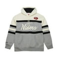thumbnail image 4 of Men's-Mitchell & Ness  Heather Gray San Francisco 49ers Head Coach Vintage Logo Pullover Hoodie, 4 of 7