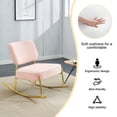 thumbnail image 6 of SJIOUN PU Leather Accent Arm Chair Mid Century Upholstered Armchair with Metal Frame Extra-Thick Padded Backrest and Seat Cushion Sofa Chairs for Living Room ( orange PU Leather + Metal F, 6 of 22