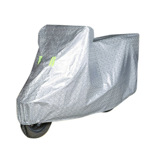 Dytern Winter,Electric Outdoor Dustproof Cover Motorcycle Hood Sun Block Snowproof Motorbike Protector - Size L (Silver)