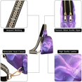 thumbnail image 5 of Stylish Leather Crossbody Bag 8.46x5.9x2.16In Easy To Carry Multi-Purpose Travel Hiking Shopping Fashion Bag Cartoon Purple Curve, 5 of 7