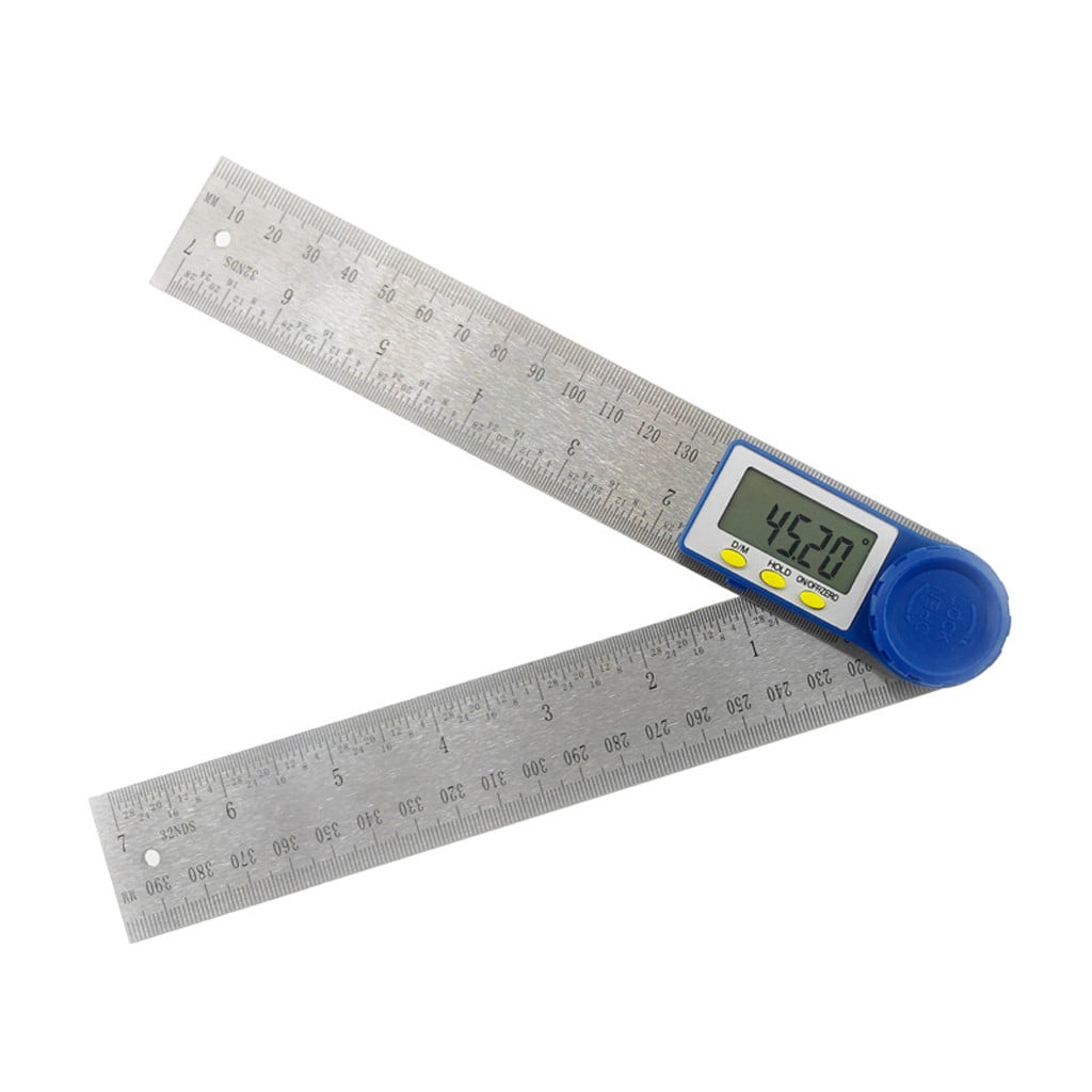 2 In 1 Electronic LCD Digital Angle Finder 200mm 8" Protractor Ruler Goniometer 