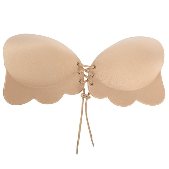 Sujetador sin tirantes de silicona, sujetadores sin espalda de una pieza push-up ocultos inalámbricos para mujer (color de piel B)