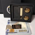 thumbnail image 4 of BodyJ4You 4PC Cufflinks Tie Bar Money Clip Button Shirt Personalized Initials Letter E Gift Set, 4 of 6