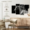 thumbnail image 5 of Elephant Stock Arabian Horse Wall Art - Horizontal Multi Panel Canvas - Living Room Wall Decor - Animal Multi Panel - Black And White Decor - 43" x 27", 5 of 8