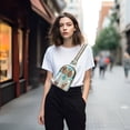 thumbnail image 6 of Stylish Leather Crossbody Bag 8.46x5.9x2.16In Easy To Carry Multi-Purpose Travel Hiking Shopping Fashion Bag Beauty by The Seaside, 6 of 7