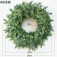 thumbnail image 4 of Corona FOTEEWL de madera de boj de 66 cm con hojas artificiales para el hogar, 4 of 7
