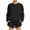 CBK64-Black, variant on Lumtrix Women'S 2 Piece Lounge Sets Crew Neck Oversized Sweatshirts Sweat Shorts With Pockets Matching Tracksuit Set Trebdy Casual Outfits Black L