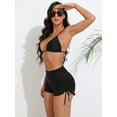 thumbnail image 4 of Charmo Short de Bain pour Femmes à Bord Festonné, Short de Planche à Cordon, Bas de Maillot de Bain, 4 of 8