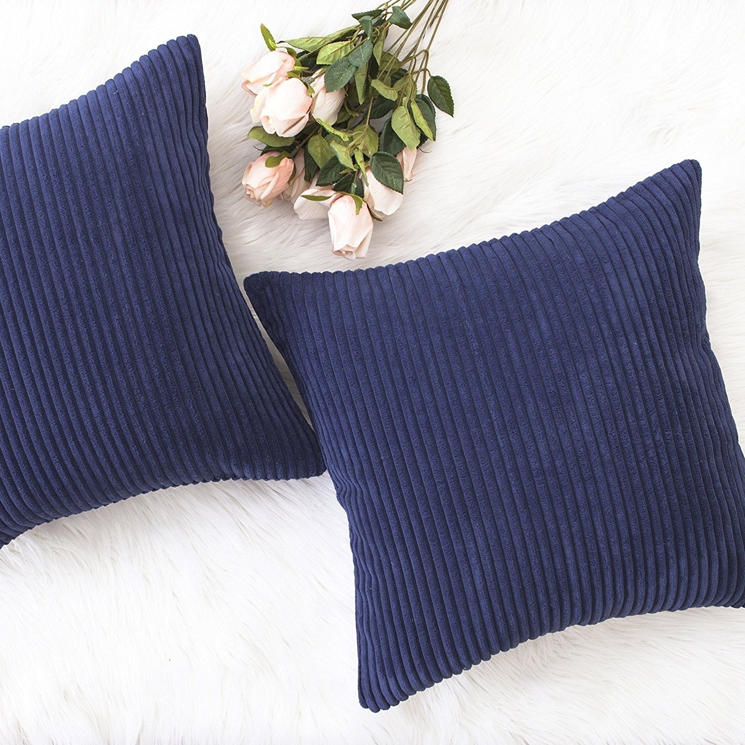 Vinyl Boutique Shop Throw Pillow Covers Pillowcase Navy Blue Walmart