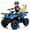 Blue, variant on 24V Ride on Car, Kids ATV Quad with Bluetooth Music w/Storage Racs, Anti-Slip Tires, 160W Motors, Crash Bars, Power Display, LED Lights & Bluetooth, 24 Volt Ride on Toys for Toddlers Ages 3+, Black