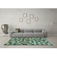 thumbnail image 3 of Ahgly Company Indoor Round Oriental Light Blue Modern Area Rugs, 7' Round, 3 of 4