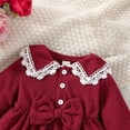 thumbnail image 6 of Elainilye Fashion Baby Girl Dress Doll Collar Long Sleeve Pleated Dress Corduroy Dress, Size 3-18 Months, 6 of 7