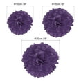 thumbnail image 2 of Uxcell 3.94"/5.91"/7.87" Tissue Pom Poms Flower Paper Flower Ball for Wedding Bridal Shower Birthday Party Backdrop Decoration 12Pcs Dark Purple, 2 of 7