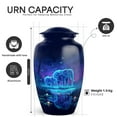 thumbnail image 2 of Yatskia Blue Elephant Mini Memorial Urns for Human Ashes Adult Female, Decorative Urns for Human Ash, Large Burial Urn for Ashes Adult Male, (Classic 10 Inch and 3 Inch), 2 of 8