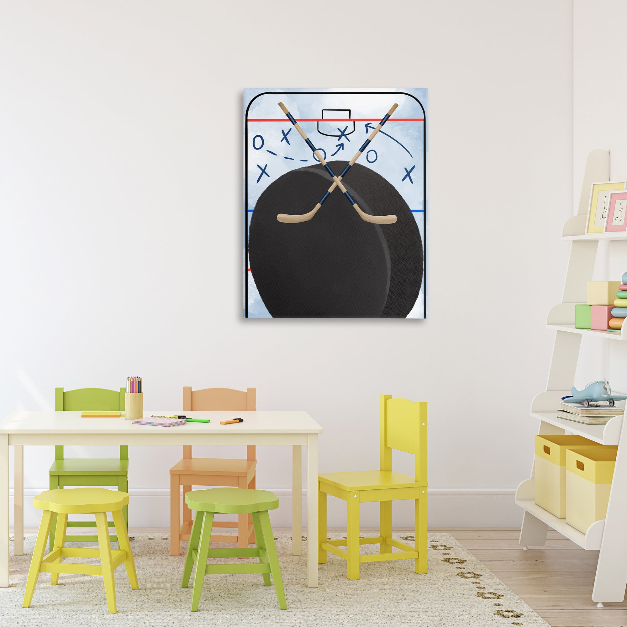 Stupell Industries Hockey Rink Tactics Canvas Wall Art, design by Jennifer Stith