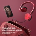 thumbnail image 3 of Seenda Noise Reduction On Ear Headphones, Red, 3 of 6