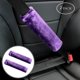 thumbnail image 2 of Almohadilla suave para el hombro del cinturón de seguridad para una conducción más cómoda, compatible con adultos, jóvenes y niños, correas para mochila, 2 paquetes, color morado, 2 of 5