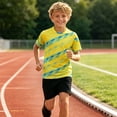 thumbnail image 2 of mgoYE Boy Clothes Kids Boy's Summer Outfits Shorts Sleeve Crewneck T Shirt Tops Tees Shorts Sets Boy's 2 Piece Outfits Size 11-12 Years, 2 of 7