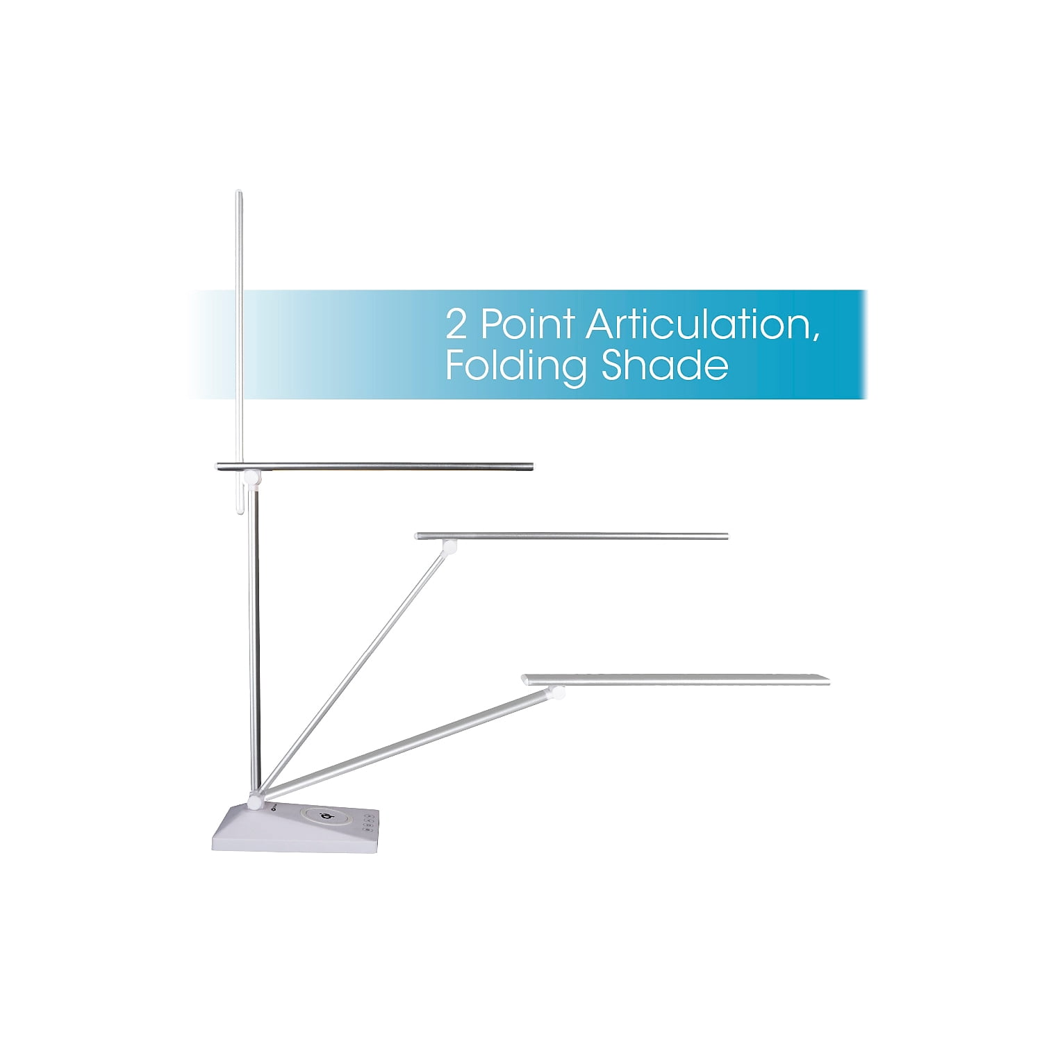 OttLite Wellness Entice LED Desk Lamp 22" White/Silver (CSDQA02W-SHPR)