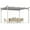 Grey, White, variant on Gymax 12' x 10' Outdoor Pergola w/ Retractable Canopy Aluminum Frame Anchors Patio Grey