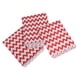 thumbnail image 3 of KAKOWELY 25 bolsas de papel desechables con forma de V y diseño ondulado para alimentos, respetuosas con el medio ambiente, para fiestas (rojas), 3 of 4
