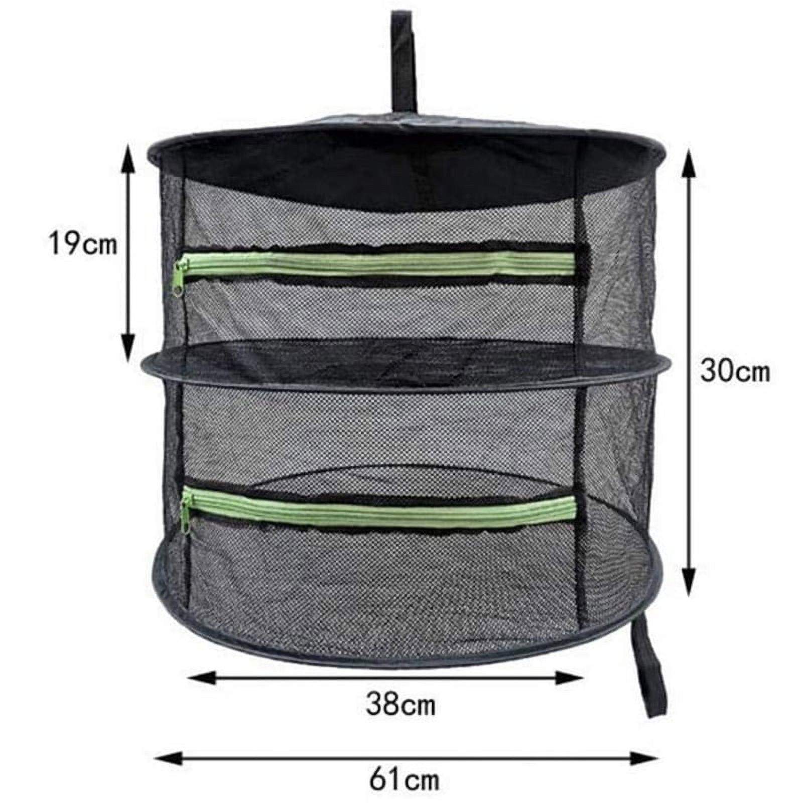 Growsun 2ft 8 layer black mesh hanging herb drying rack dry net hotsell