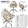 thumbnail image 7 of Xoenoiee Abstract Boho Geometric Art Print Stretch Back Dining Chair Cover with Armrest Accent Chair Cover Slipcover with Arm, Washable Upholstered Arm Dining Chair Protector for Dining Living Room, 7 of 7