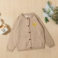 thumbnail image 7 of XBASW Kids Baby Girls Embroidered Sweater Solid Cardigans Jacket Spring Fall Girls Knitting Sweater for Toddler 1-7 Years, 7 of 7