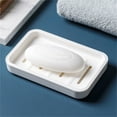 thumbnail image 4 of Double Layer Plastic Soap Dish for Shower or Bathroom Use - Drainage Design, Portable, and Keeps Soap Dry with Bottom Tray, 4 of 5